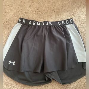 Under Armour Black and Gray Athletic Shorts